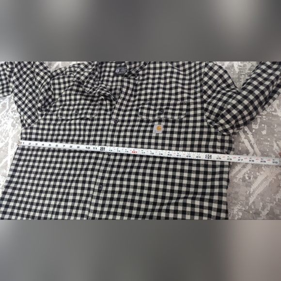 Carhartt Loose Fit Heavyweight Flannel Plaid Man's Sz XL - Picture 10 of 12